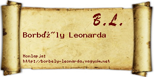 Borbély Leonarda névjegykártya